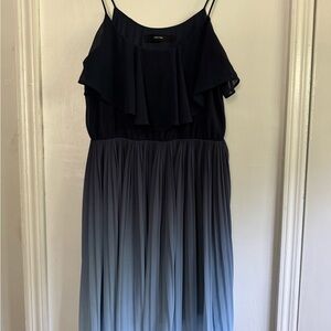 Vero Moda Navy and Gray Midi Dress